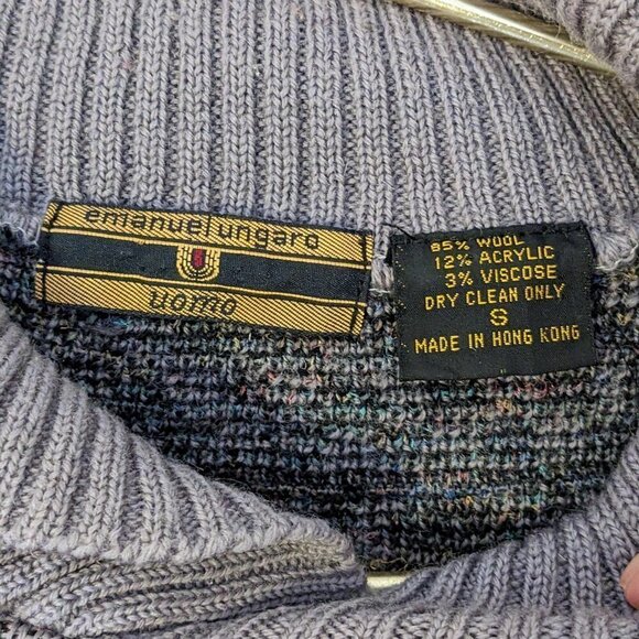 Vintage collared geometric sweater - Picture 4 of 4